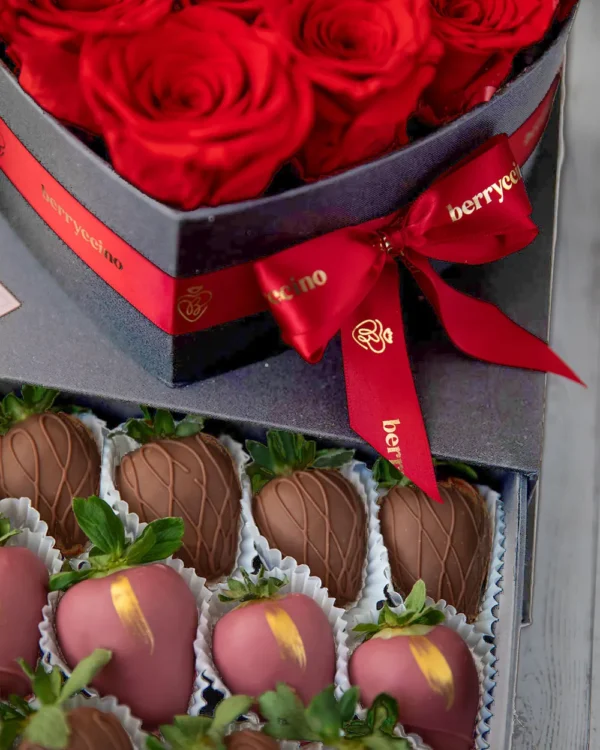heart shaped chocolate covered strawberry bouquets