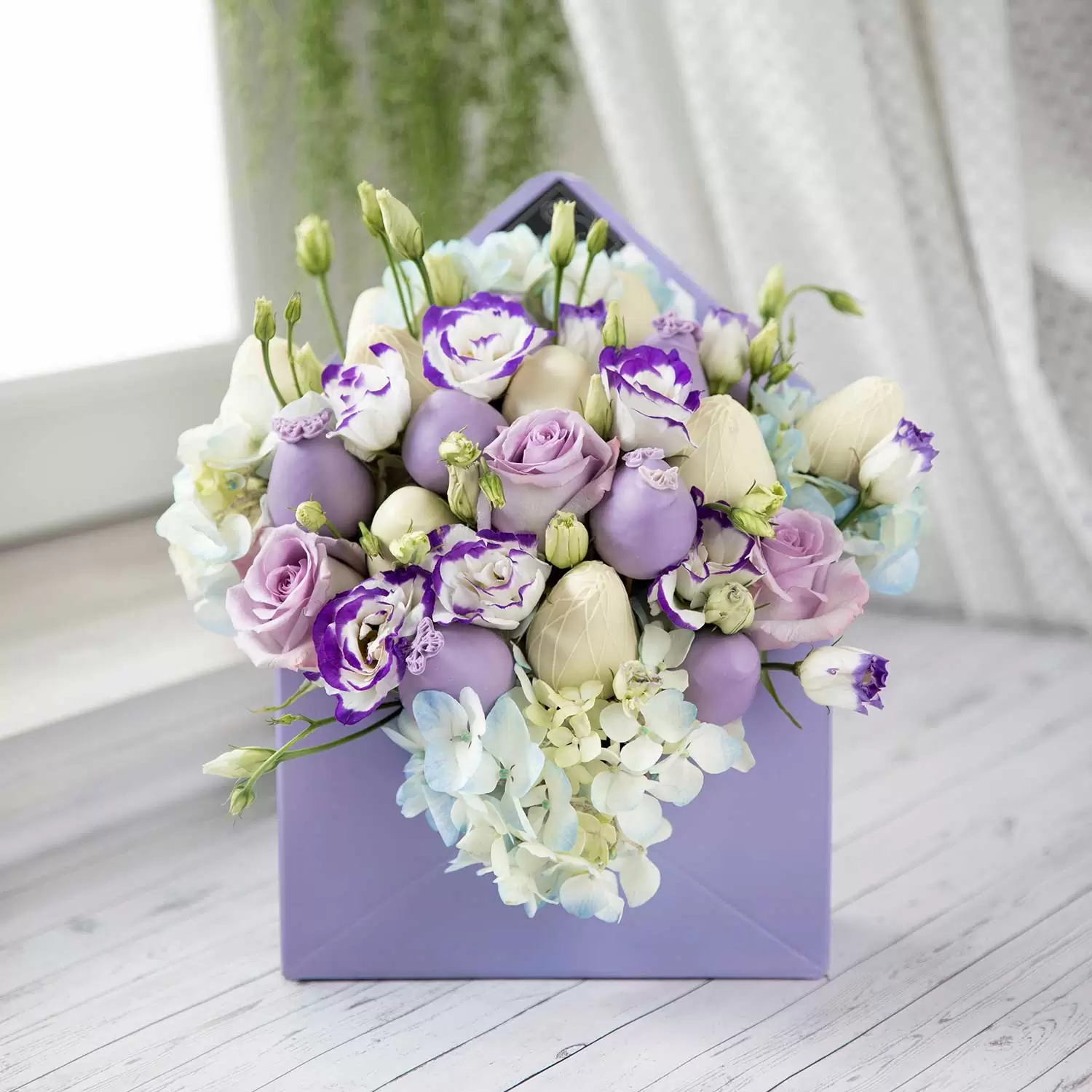 Purple Chocolate Strawberry Envelopes