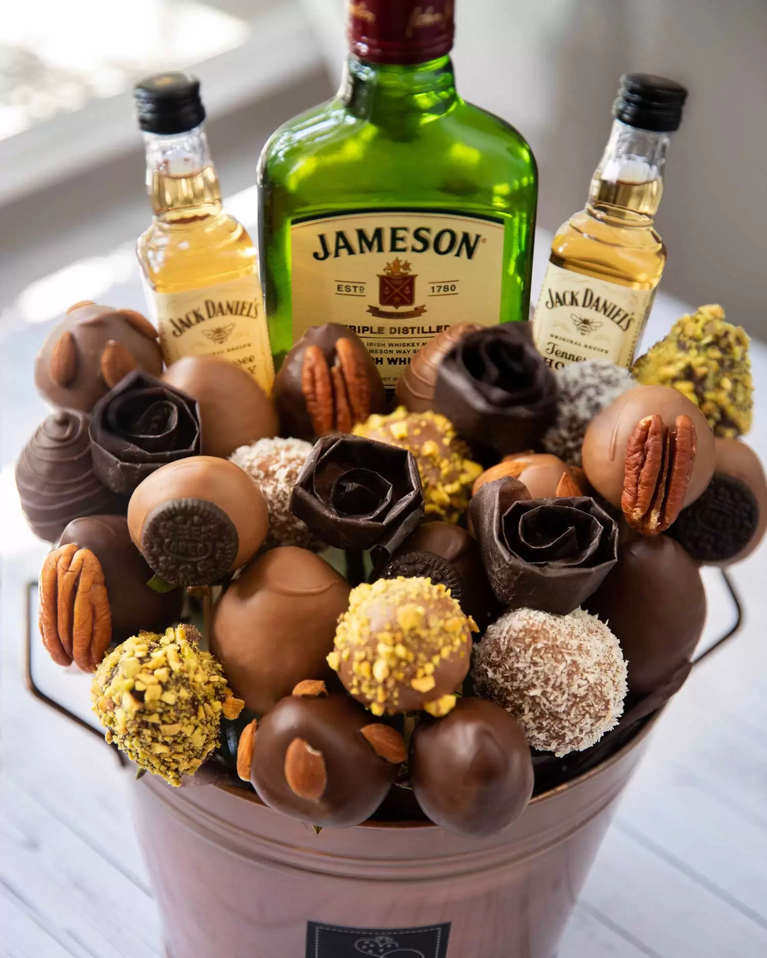 covered strawberries with nuts