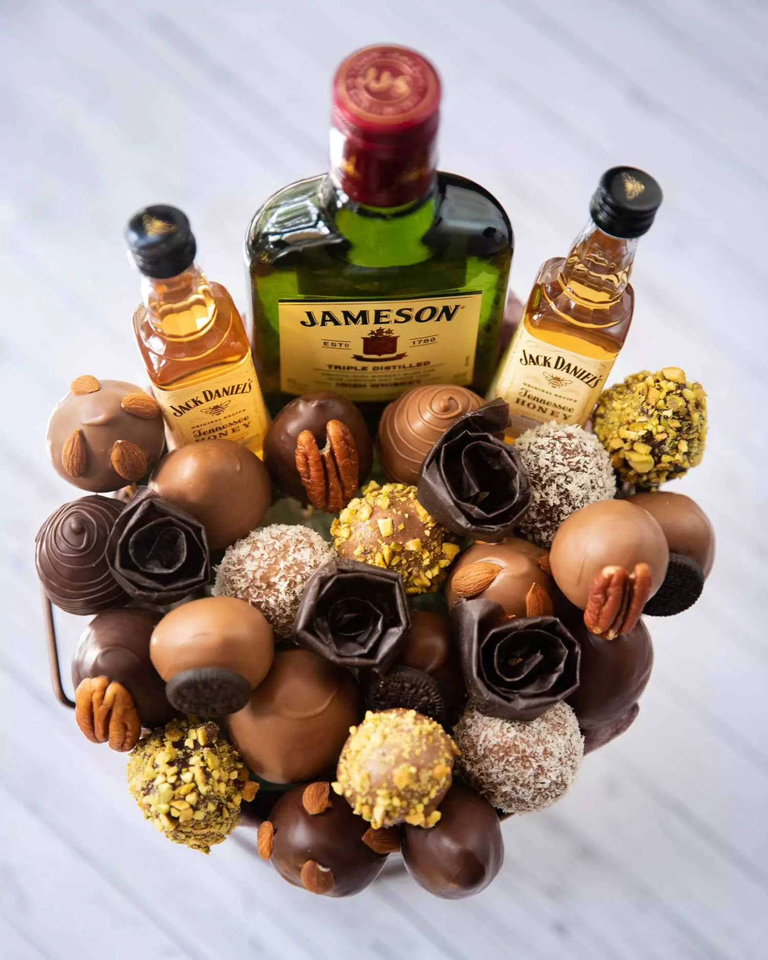 covered strawberries with nuts