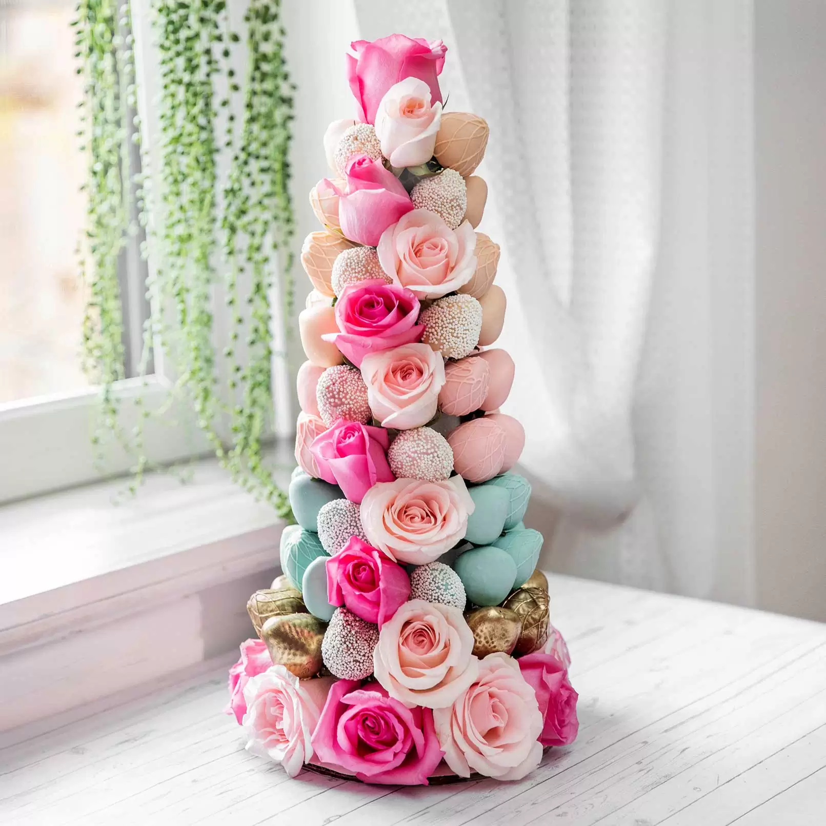 Indulge In Sweetness With Decadent Chocolate-Covered Strawberry Towers For Your Next Event