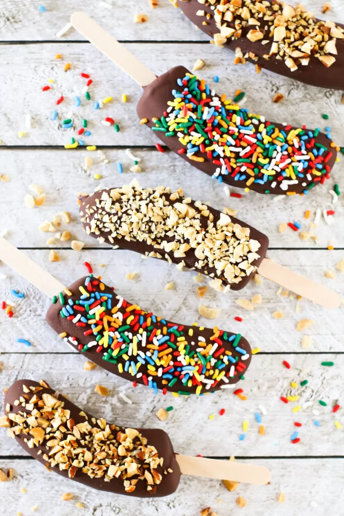 chocolate dipped bananas