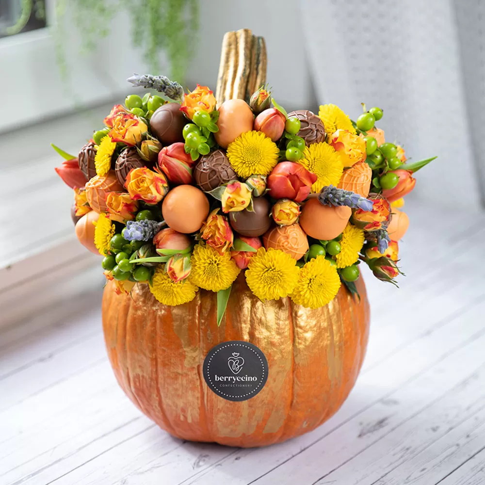 thanksgiving chocolate covered strawberry bouquet