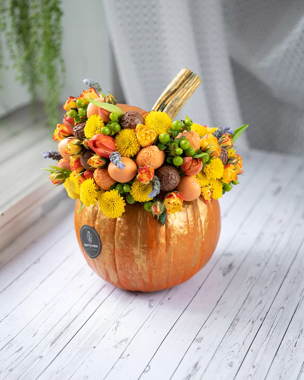 thanksgiving chocolate covered strawberry bouquet