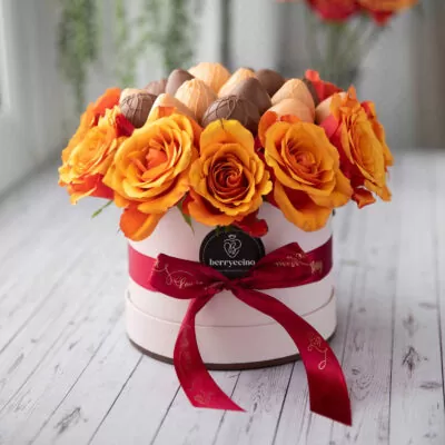 white chocolate covered strawberry bouquet