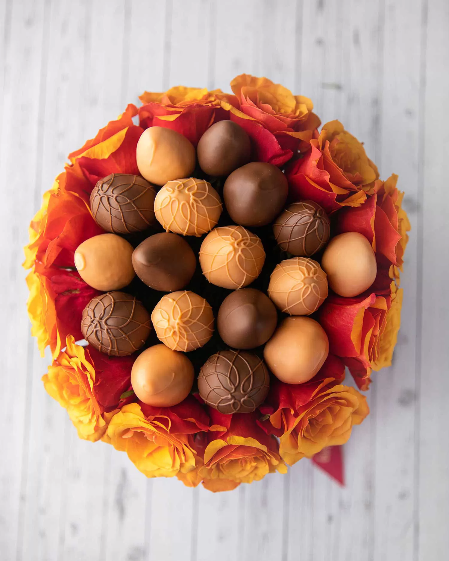 thanksgiving chocolate covered strawberry bouquet