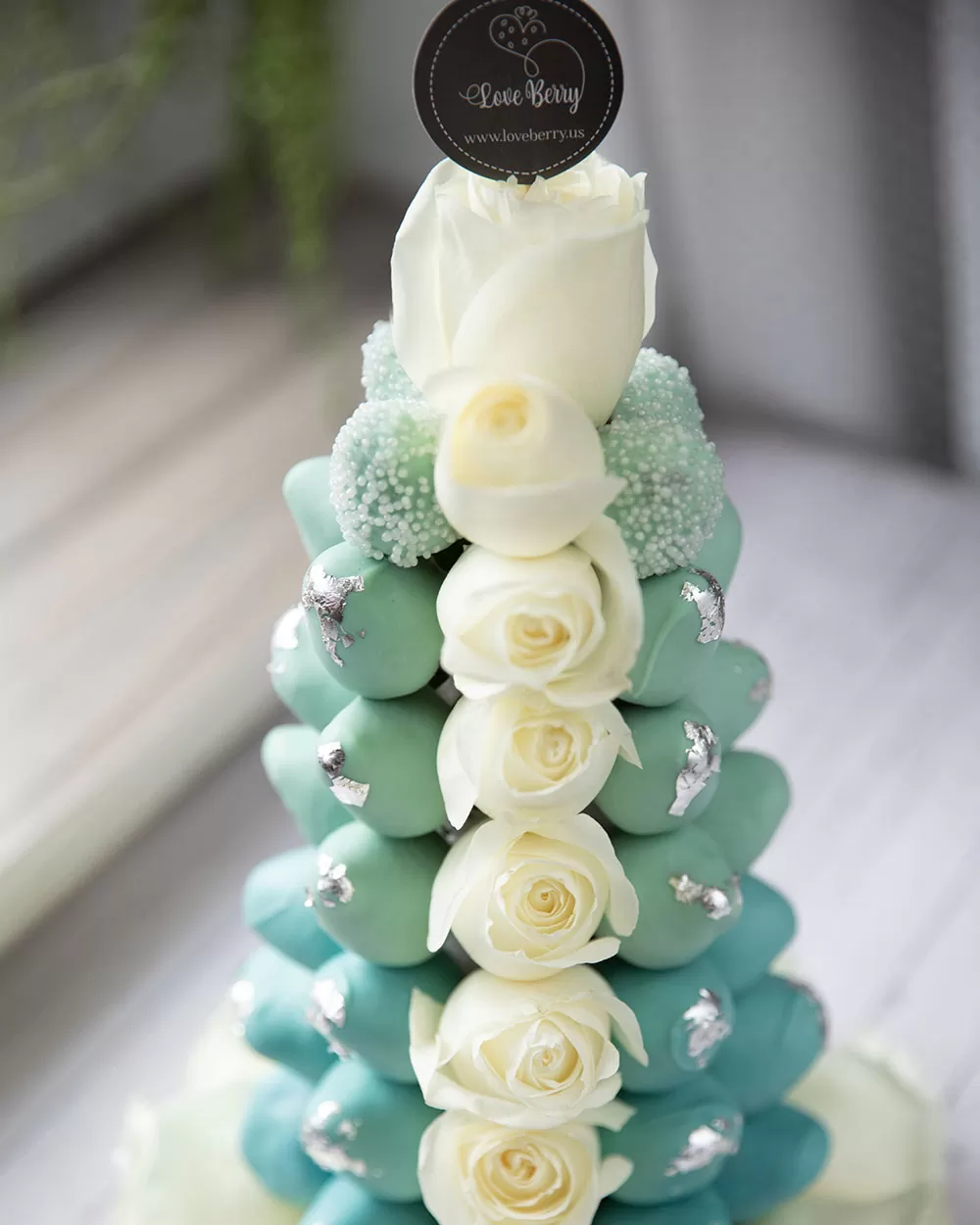 chocolate strawberry tower dessert