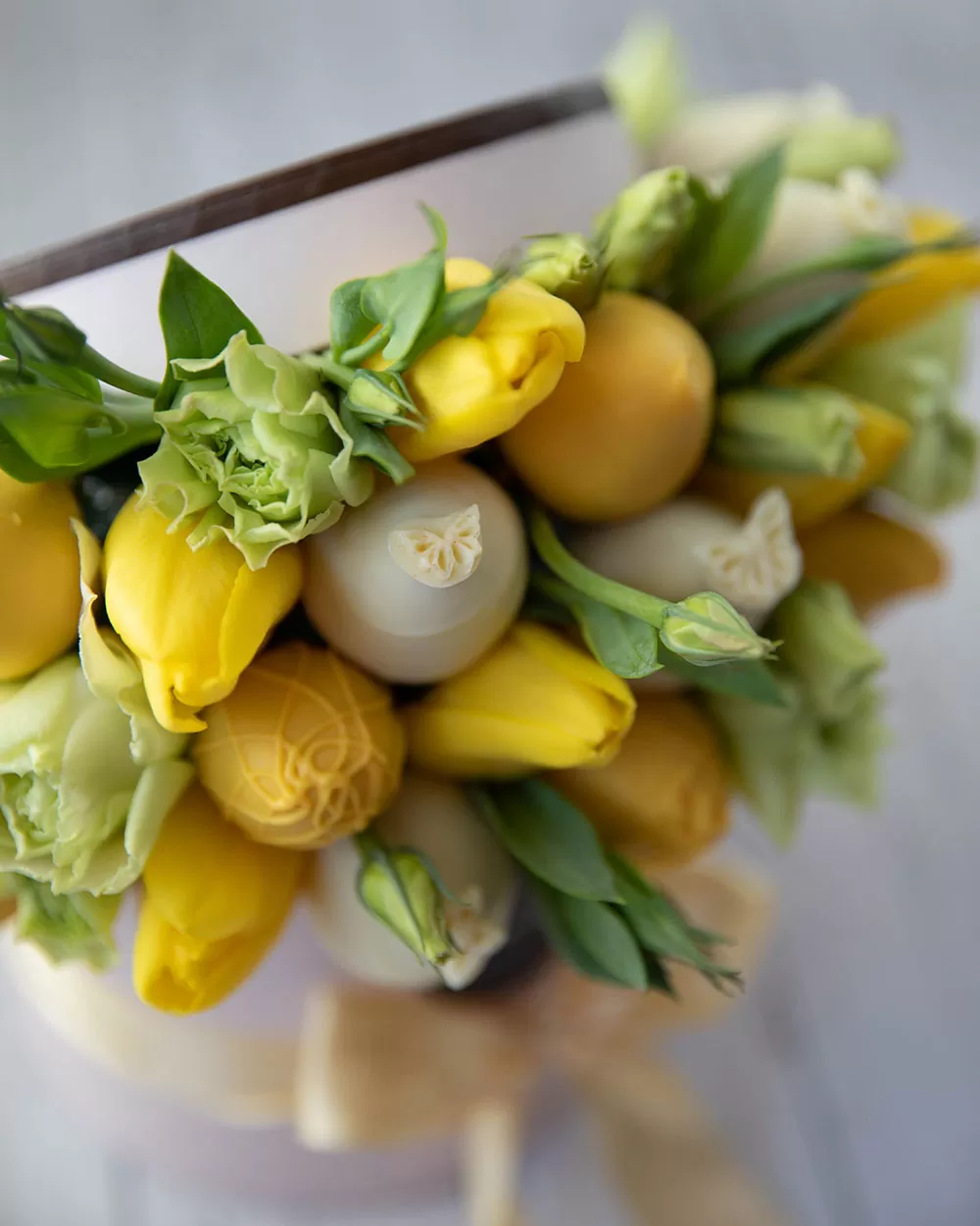 Yellow Chocolate Covered Strawberry Bouquet