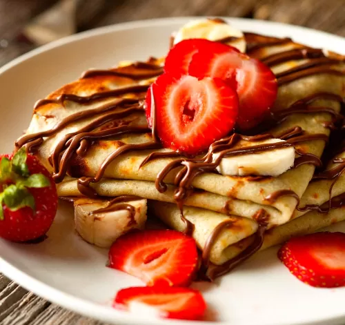 Nutella Crepes with Berries