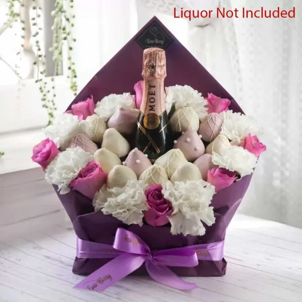 Purple Chocolate Strawberry Arrangements