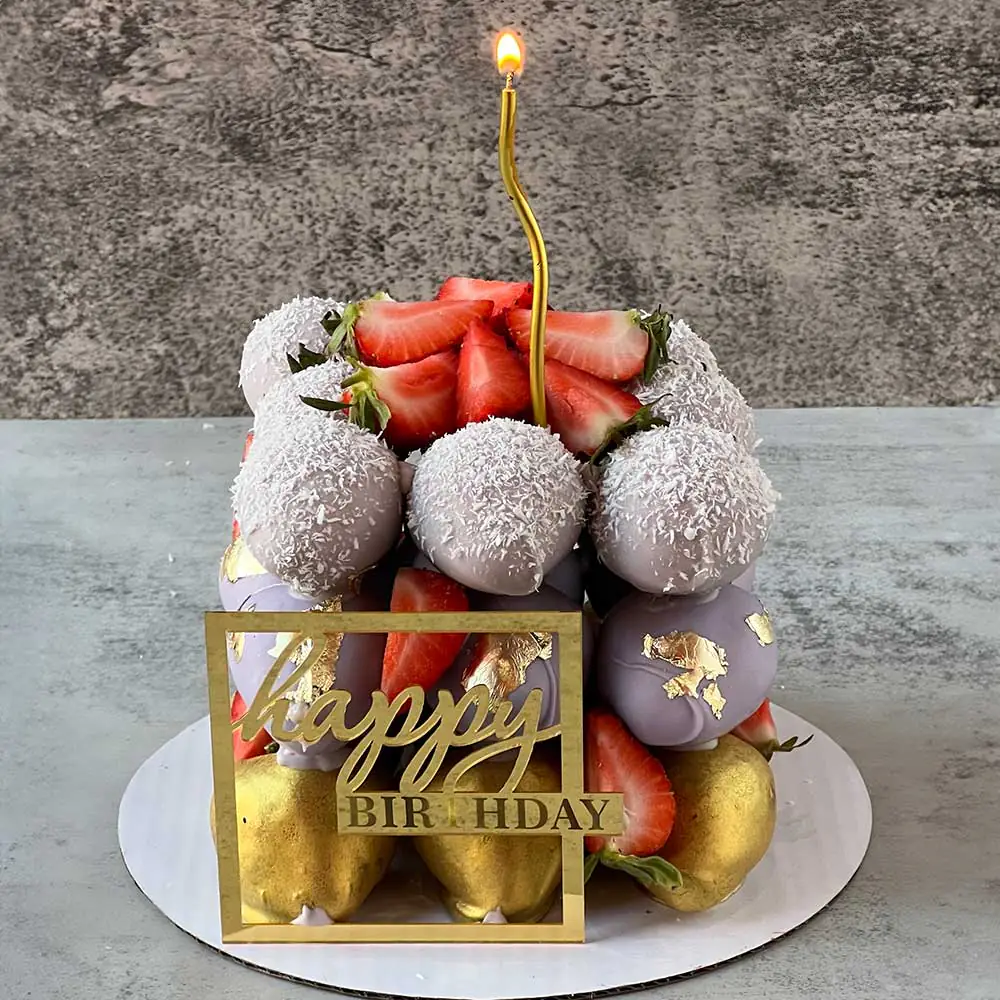 Purple Chocolate Strawberry Cake - Image 2