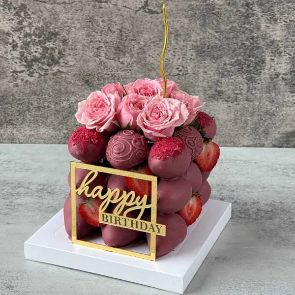 Ruby Chocolate Strawberry Cake - Image 4