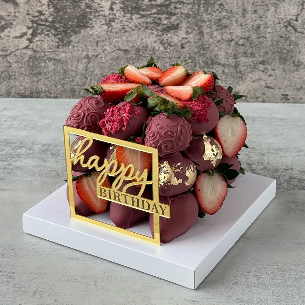 Ruby Chocolate Strawberry Cake - Image 3