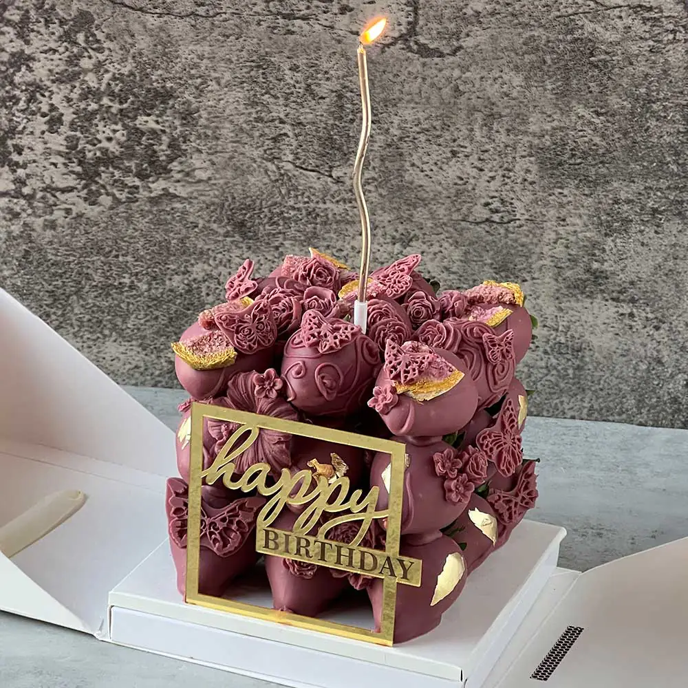 Ruby Chocolate Strawberry Cake