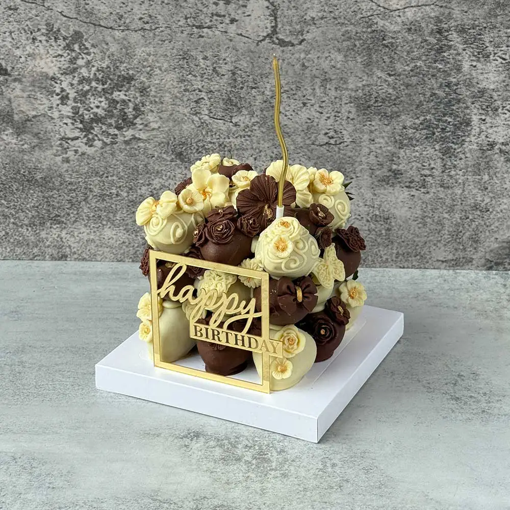 Milk & White Chocolate Strawberry Cake - Image 3