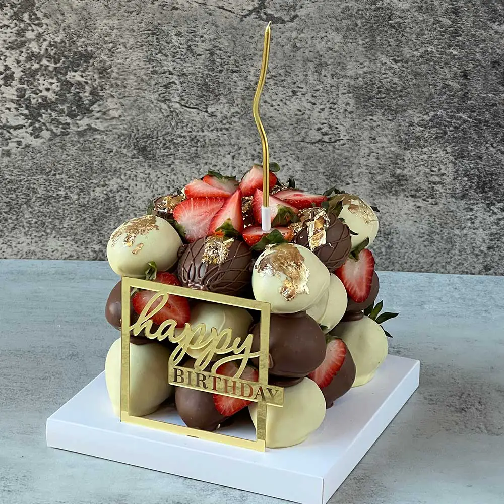 Milk & White Chocolate Strawberry Cake