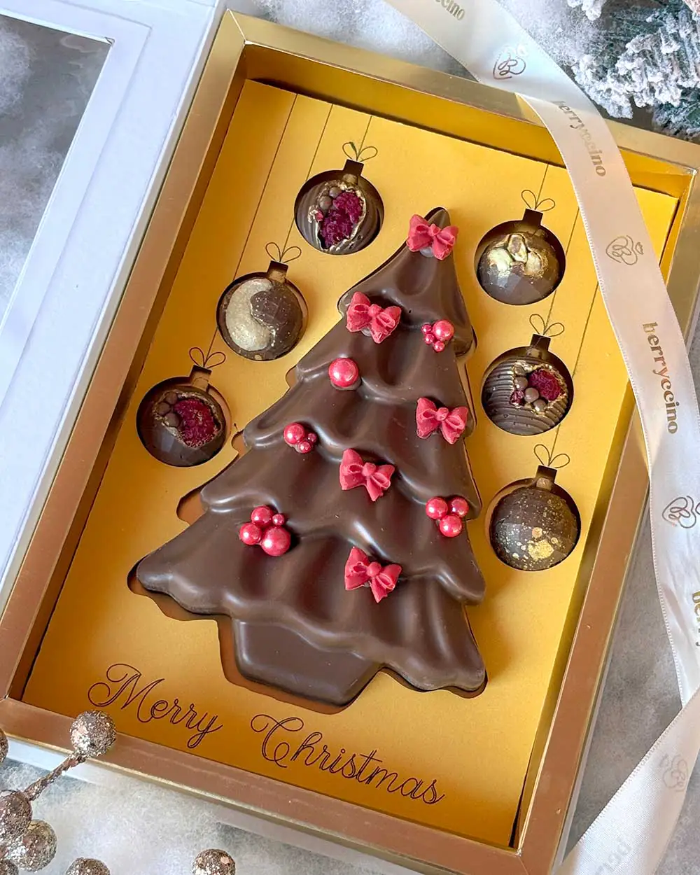 Christmas Tree Luxury Book Gift Box Dubai-style chocolate