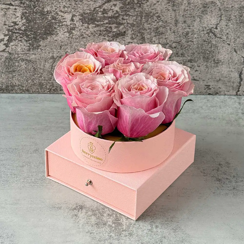 Mother’s Day gift box with roses and chocolate covered strawberries NYC