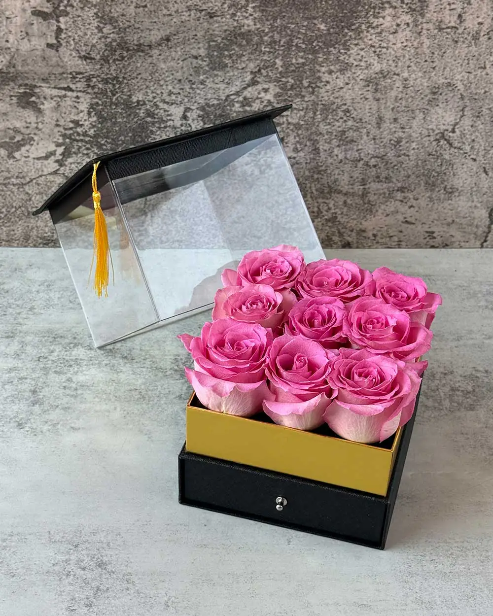 Class of 2026 graduation gift box with roses